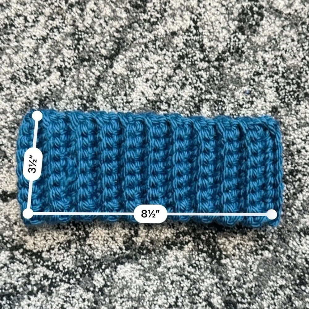 Stylish Blue Crochet Hairband